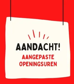 Nieuwe openingsuren op zondag 🥳